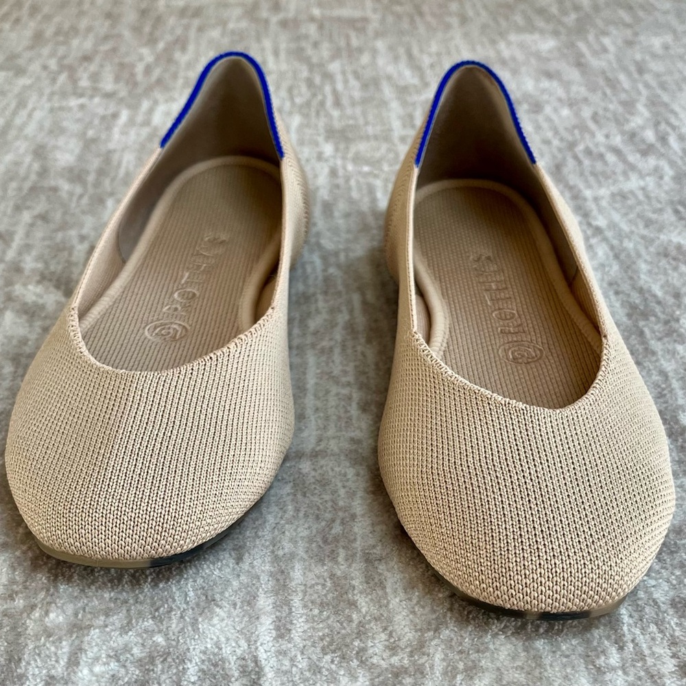 Rothy’s The Flat in Ecru Size 7.5 Tan Shoes